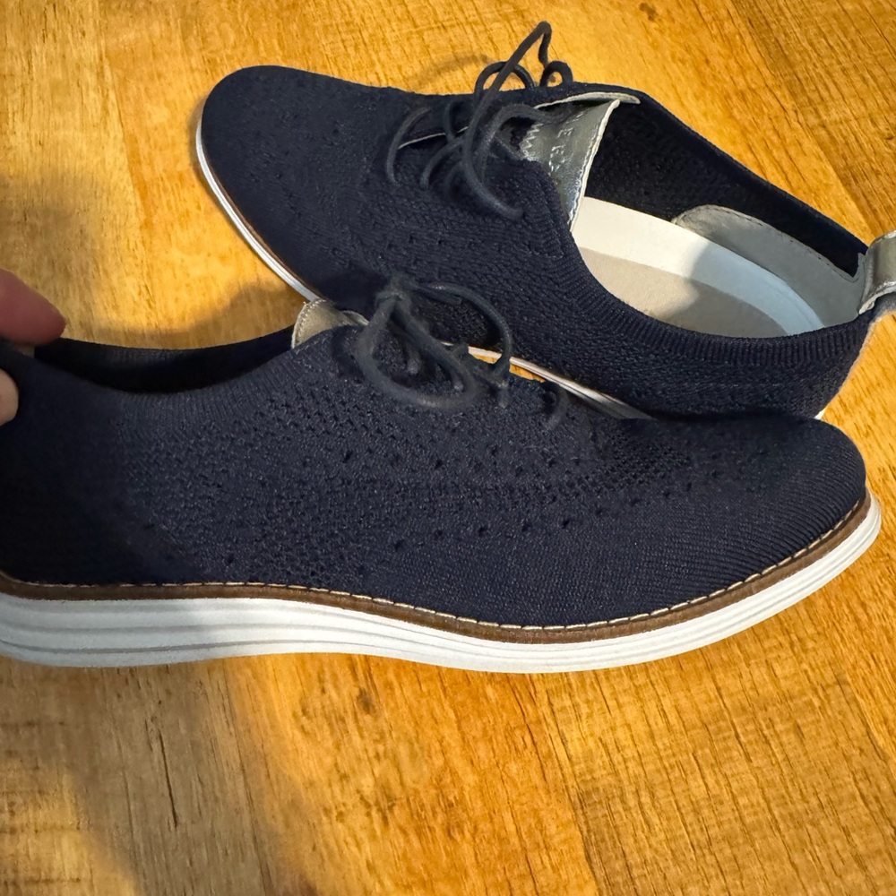 Cole Haan Navy Knit Sneakers
